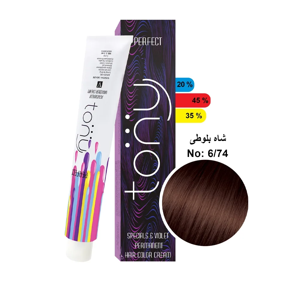 رنگ مو تونی شاه بلوطی 6.74