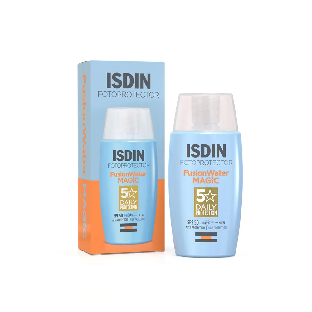 ضد آفتاب مجیک فیوژن واتر SPF50 بدون رنگ ایزدین ISDIN