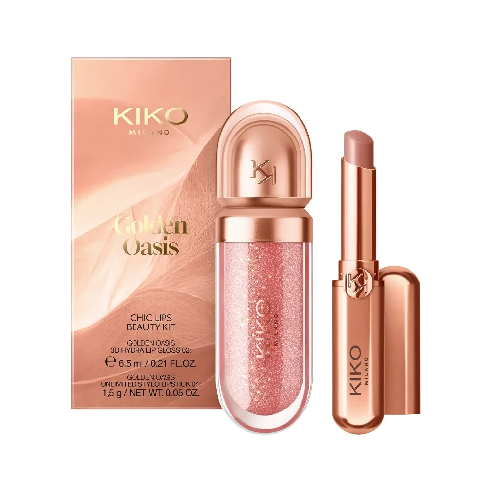 ست رژلب جامد و لیپ گلاس کیکو Kiko