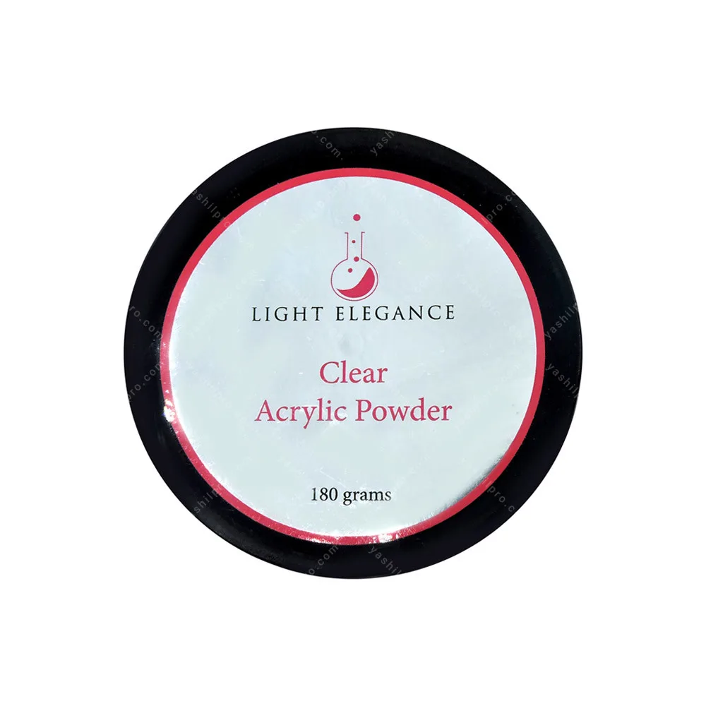 پودر کاشت ناخن لایت الگانس مدل CLEAR حجم 180گرم 2