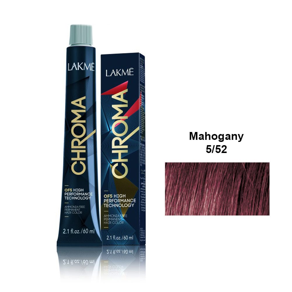 رنگ مو بدون آمونیاک کروما لاکمه گروه ماهاگونی Lakme