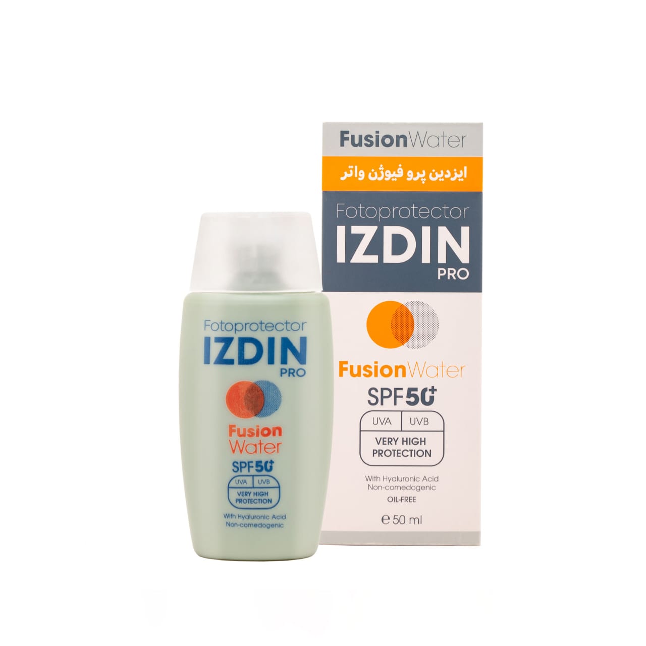 کرم ضد آفتاب ایزدین پرو مدل فیوژن واتر SPF 50
